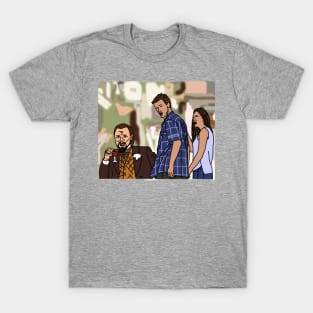 Drinking Leo and Distracted Boyfriend Meme T-Shirt